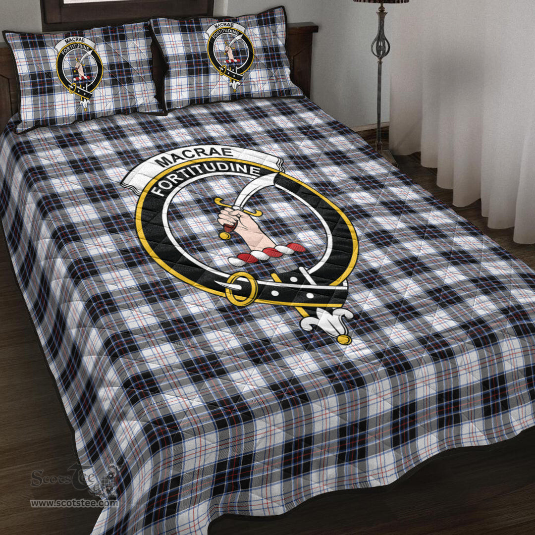 Scottish MacRae Dress Modern Clan Tartan Quilt Bed Set - Crest Classic Scottish Plaid Tartan Plaid
