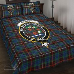 Scottish Fraser Hunting Ancient Clan Tartan Quilt Bed Set - Crest Classic Scottish Plaid Tartan Plaid
