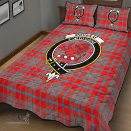 Scottish Moubray Clan Tartan Quilt Bed Set - Crest Classic Scottish Plaid Tartan Plaid