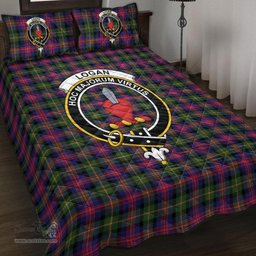 Scottish Logan Modern Clan Tartan Quilt Bed Set - Crest Classic Scottish Plaid Tartan Plaid