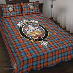 Scottish MacLachlan Ancient Clan Tartan Quilt Bed Set - Crest Classic Scottish Plaid Tartan Plaid
