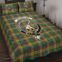 Scottish MacMillan Old Ancient Clan Tartan Quilt Bed Set - Crest Classic Scottish Plaid Tartan Plaid