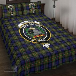 Scottish MacLaren Modern Clan Tartan Quilt Bed Set - Crest Classic Scottish Plaid Tartan Plaid
