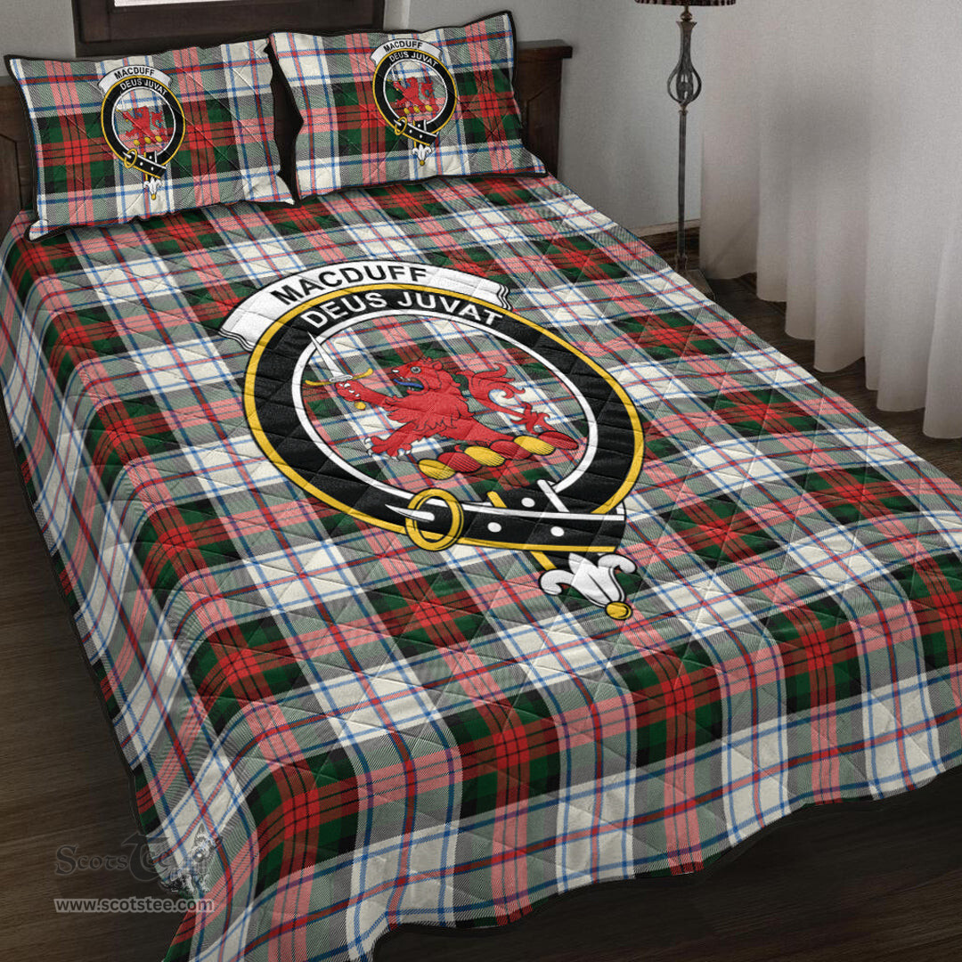 Scottish MacDuff Dress Modern Clan Tartan Quilt Bed Set - Crest Classic Scottish Plaid Tartan Plaid