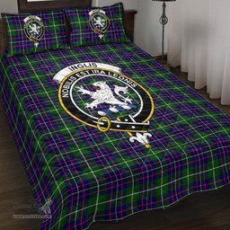 Scottish Inglis Modern Clan Tartan Quilt Bed Set - Crest Classic Scottish Plaid Tartan Plaid