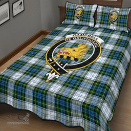 Scottish Campbell Dress Clan Tartan Quilt Bed Set - Crest Classic Scottish Plaid Tartan Plaid