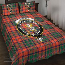 Scottish Stewart of Appin Ancient Clan Tartan Quilt Bed Set - Crest Classic Scottish Plaid Tartan Plaid