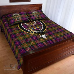 Scottish Carnegie Modern Clan Tartan Quilt Bed Set - Crest Classic Scottish Plaid Tartan Plaid