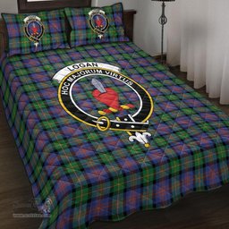 Scottish Logan Ancient Clan Tartan Quilt Bed Set - Crest Classic Scottish Plaid Tartan Plaid