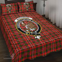 Scottish MacKinnon Modern Clan Tartan Quilt Bed Set - Crest Classic Scottish Plaid Tartan Plaid