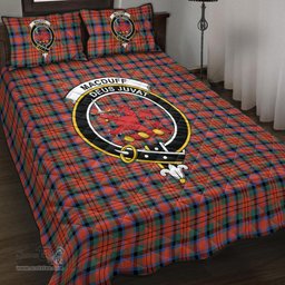 Scottish MacDuff Ancient Clan Tartan Quilt Bed Set - Crest Classic Scottish Plaid Tartan Plaid