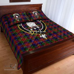 Scottish Tennant Clan Tartan Quilt Bed Set - Crest Classic Scottish Plaid Tartan Plaid