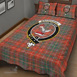 Scottish MacDougall Ancient Clan Tartan Quilt Bed Set - Crest Classic Scottish Plaid Tartan Plaid