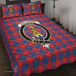 Scottish Galloway Red Clan Tartan Quilt Bed Set - Crest Classic Scottish Plaid Tartan Plaid