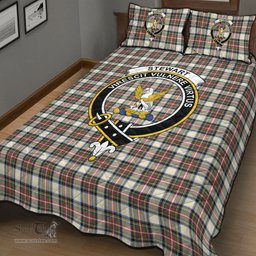 Scottish Stewart Dress Ancient Clan Tartan Quilt Bed Set - Crest Classic Scottish Plaid Tartan Plaid