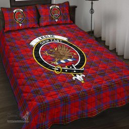 Scottish Leslie Modern Clan Tartan Quilt Bed Set - Crest Classic Scottish Plaid Tartan Plaid