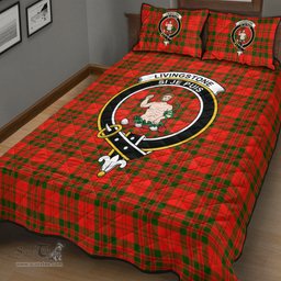Scottish Livingstone Modern Clan Tartan Quilt Bed Set - Crest Classic Scottish Plaid Tartan Plaid
