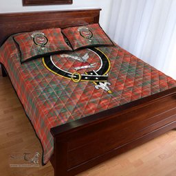 Scottish MacDougall Ancient Clan Tartan Quilt Bed Set - Crest Classic Scottish Plaid Tartan Plaid
