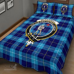 Scottish McKerrell Clan Tartan Quilt Bed Set - Crest Classic Scottish Plaid Tartan Plaid