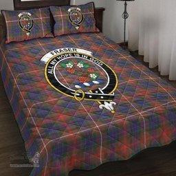 Scottish Fraser Hunting Modern Clan Tartan Quilt Bed Set - Crest Classic Scottish Plaid Tartan Plaid