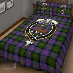 Scottish Blair Modern Clan Tartan Quilt Bed Set - Crest Classic Scottish Plaid Tartan Plaid
