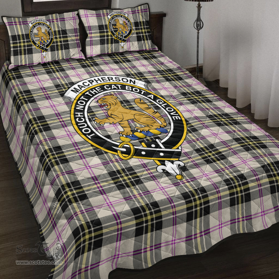 Scottish MacPherson Dress Ancient Clan Tartan Quilt Bed Set - Crest Classic Scottish Plaid Tartan Plaid