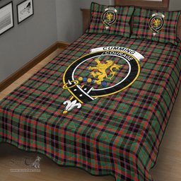 Scottish Cumming Hunting Ancient Clan Tartan Quilt Bed Set - Crest Classic Scottish Plaid Tartan Plaid