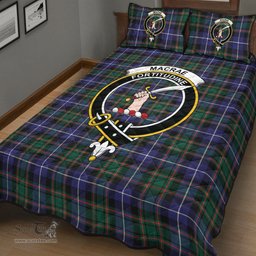 Scottish MacRae Hunting Modern Clan Tartan Quilt Bed Set - Crest Classic Scottish Plaid Tartan Plaid