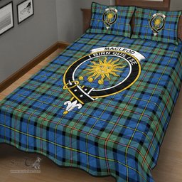Scottish MacLeod of Harris Ancient Clan Tartan Quilt Bed Set - Crest Classic Scottish Plaid Tartan Plaid