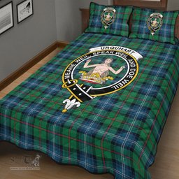 Scottish Urquhart Ancient Clan Tartan Quilt Bed Set - Crest Classic Scottish Plaid Tartan Plaid