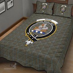 Scottish Haig Check Clan Tartan Quilt Bed Set - Crest Classic Scottish Plaid Tartan Plaid