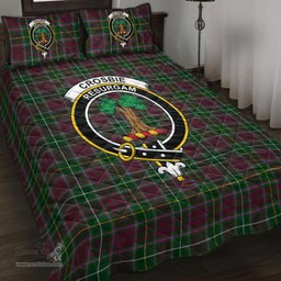 Scottish Crosbie Clan Tartan Quilt Bed Set - Crest Classic Scottish Plaid Tartan Plaid