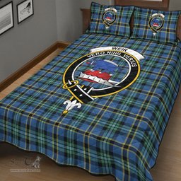 Scottish Weir Ancient Clan Tartan Quilt Bed Set - Crest Classic Scottish Plaid Tartan Plaid