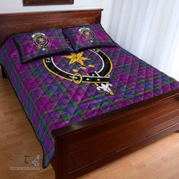 Scottish Wardlaw Modern Clan Tartan Quilt Bed Set - Crest Classic Scottish Plaid Tartan Plaid