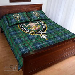 Scottish Urquhart Ancient Clan Tartan Quilt Bed Set - Crest Classic Scottish Plaid Tartan Plaid