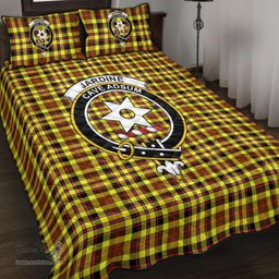 Scottish Jardine Clan Tartan Quilt Bed Set - Crest Classic Scottish Plaid Tartan Plaid