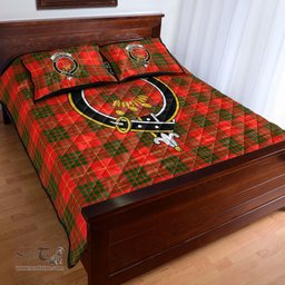 Scottish Cameron Modern Clan Tartan Quilt Bed Set - Crest Classic Scottish Plaid Tartan Plaid