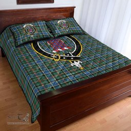 Scottish Ogilvie Hunting Ancient Clan Tartan Quilt Bed Set - Crest Classic Scottish Plaid Tartan Plaid