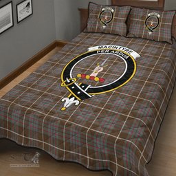 Scottish MacIntyre Hunting Weathered Clan Tartan Quilt Bed Set - Crest Classic Scottish Plaid Tartan Plaid