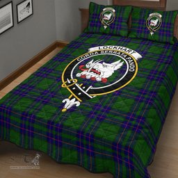 Scottish Lockhart Modern Clan Tartan Quilt Bed Set - Crest Classic Scottish Plaid Tartan Plaid