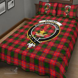 Scottish Rattray Modern Clan Tartan Quilt Bed Set - Crest Classic Scottish Plaid Tartan Plaid