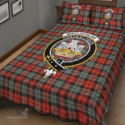 Scottish MacLachlan Weathered Clan Tartan Quilt Bed Set - Crest Classic Scottish Plaid Tartan Plaid