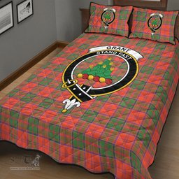 Scottish Grant Ancient Clan Tartan Quilt Bed Set - Crest Classic Scottish Plaid Tartan Plaid