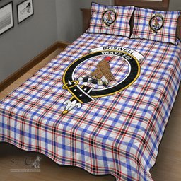 Scottish Boswell Modern Clan Tartan Quilt Bed Set - Crest Classic Scottish Plaid Tartan Plaid