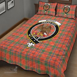 Scottish Munro Ancient Clan Tartan Quilt Bed Set - Crest Classic Scottish Plaid Tartan Plaid