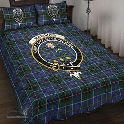 Scottish MacInnes Modern Clan Tartan Quilt Bed Set - Crest Classic Scottish Plaid Tartan Plaid