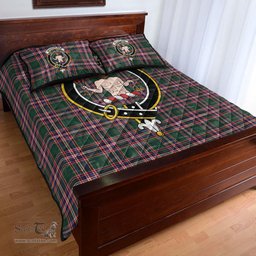 Scottish MacFarlane Hunting Modern Clan Tartan Quilt Bed Set - Crest Classic Scottish Plaid Tartan Plaid