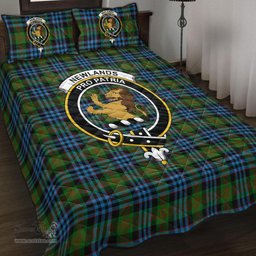 Scottish Newlands of Lauriston Clan Tartan Quilt Bed Set - Crest Classic Scottish Plaid Tartan Plaid