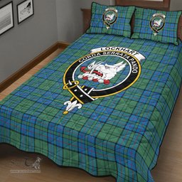 Scottish Lockhart Clan Tartan Quilt Bed Set - Crest Classic Scottish Plaid Tartan Plaid