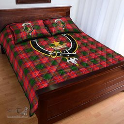 Scottish Rattray Modern Clan Tartan Quilt Bed Set - Crest Classic Scottish Plaid Tartan Plaid